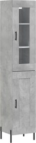 vidaXL betonszürke szerelt fa magasszekrény 34,5x34x180 cm