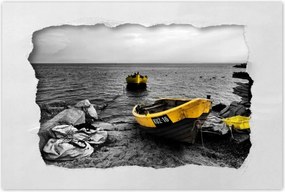 Poszterek 90x60 Csónakok a balti tengerparton