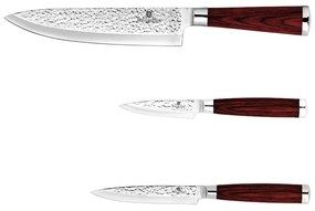 3-részes konyhai kés készlet RED WOOD 20675