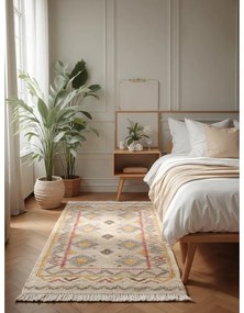 Krémszínű kézi szövésű juta futószőnyeg 80x200 cm Roya Imani – Elle Decoration