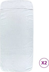 vidaXL 2 db fehér 400 GSM szövet strandtörölköző 60 x 135 cm