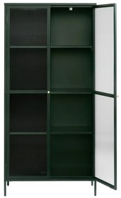 Sötétzöld fém tálalószekrény 90x190 cm Bronco – Unique Furniture