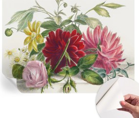 Mosható öntapadós fotótapéta étkezőbe Virágos csokor 208x146 cm