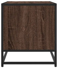 barna tölgy színű szerelt fa és fém TV-szekrény 61x40x46 cm