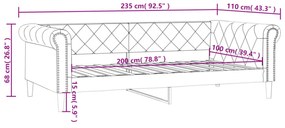 fekete műbőr kanapéágy 100 x 200 cm