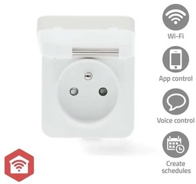 Nedis ZBPO130EWT Smartlife Wi-Fi zásuvka 3680W/230V/16A IP44 Typ E