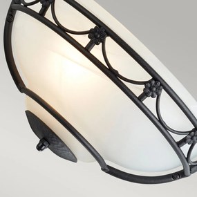 Elstead Lighting CARISBROOKE CB-WU-BLACK Fali lámpa 1x60W/E27