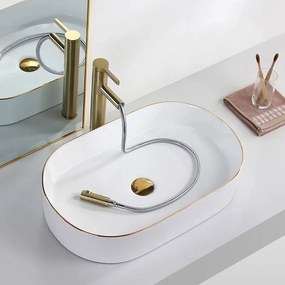 Pultos mosdó Rea Nadia White Gold Edge