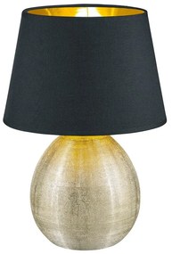 Luxor fekete keråmia-szövet asztali låmpa, magassåg 35 cm - Trio