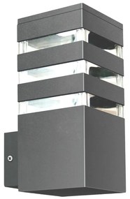 LED RGBW fényerőszabályozható kültéri fali lámpatest TEKSAS 1xE27/12W/230V IP44 antracit