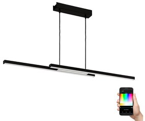 Eglo 900081 - LED RGBW Dimmelhető csillár zsinóron FRAIOLI-ZLED/32W/230V fekete