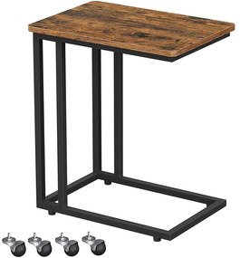 Kis asztal görgőkön, dohányzóasztal 50 x 55 x 35 cm