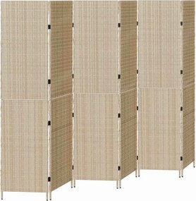 vidaXL Szobaelválasztó Bézs 292 x 180 cm polirattan