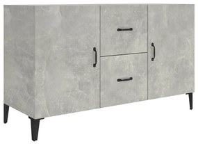 betonszürke szerelt fa tálalószekrény 100 x 36 x 60 cm