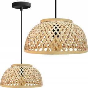 Bambusz lámpa Boho Természetes Függő Áttört