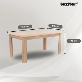 Leon 6+1 étkező garnitúra sonoma tölgy-szürke