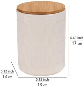 WENKO 54222100 - MAYA tárolódoboz 13x17 cm fehér/barna