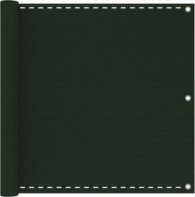 vidaXL sötétzöld HDPE erkélytakaró 90 x 400 cm