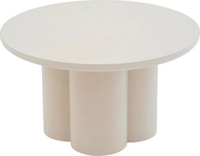 Cylindus kerek dohányzóasztal 80 cm - bézs