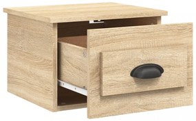 2 db sonoma tölgy falra szerelhető éjjeliszekrény 41,5x36x28 cm