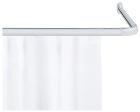 Fényes ezüstszínű zuhanyfüggöny rúd Era – Wenko