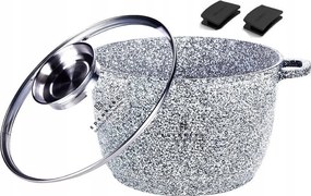 Márvány Edény 4L 24 cm Mély Fedő Gáz Indukciós Edenberg 8192