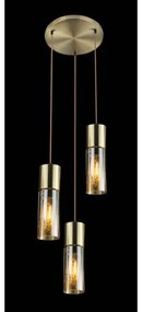Globo 21000-3HM - Csillár zsinóron ANNIKA 3xE27/25W/230V átm. 30 cm réz