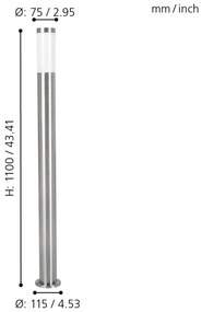 EGLO 81752 - HELSINKI kültéri lámpa 1xE27/15W/230V IP65