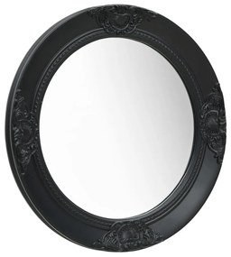 vidaXL fekete barokk stílusú fali tükör 50 cm