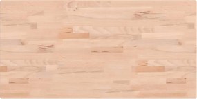 vidaXL tömör bükkfa téglalap alakú asztallap 100x50x2,5 cm