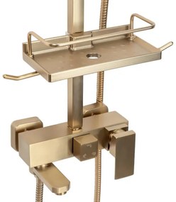 REA-P7050 - JACK csaptelepes zuhanyszett, szálcsiszolt arany