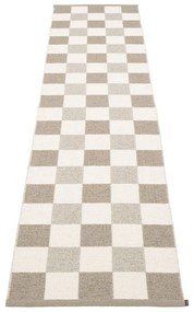 Bézs-krémszínű kültéri-beltéri futószőnyeg 70x300 cm Pix Dark Linen – Pappelina