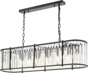 Dar Lighting glamour kristály modern függeszték kiran fekete darkir3422
