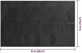 Téglalap alakú Fekete PE Medence-takaró 8x5 m