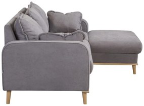 Szürke sarokkanapé (jobb oldali) Beata – Ropez