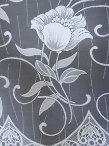 Mg Függöny jacquard 4075 Fehér 200x250 kész szalaggal