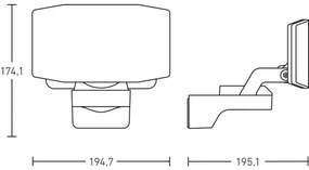 Steinel 090005 - LED Reflektor LED/13,6W/230V 3000K IP54 fehér