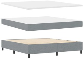Boxspring Ágy Matraccal - Világosszürke, 180x200 cm, Anyag
