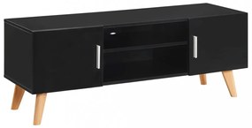 Fekete mdf tv-szekrény 120 x 40 x 46 cm