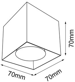 Brosline 1074 - CAGE spotlámpa 1xGU10/10W/230V fekete