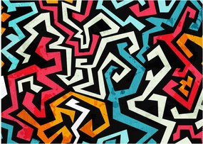 Grafikus absztrakciós kép (70x50 cm)