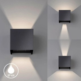 FISCHER&HONSEL 30259 WALL Modern Kültéri Fali Lámpa Fekete LED IP44