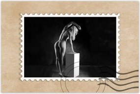 Poszter 60x40 Nő Akt Fekete-Fehér