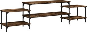 vidaXL füstös tölgy színű szerelt fa TV-szekrény 197x35x52 cm
