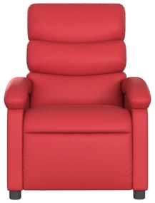 piros műbőr dönthető masszázsfotel
