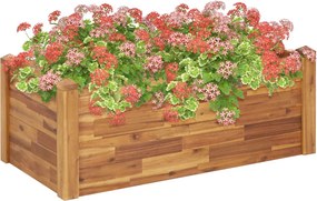 vidaXL tömör akácfa kerti magaságyás 110 x 60 x 44 cm