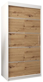 Ruhásszekrény 100 cm Verika 1 100 (fehér + artisan tölgy)). 1063673