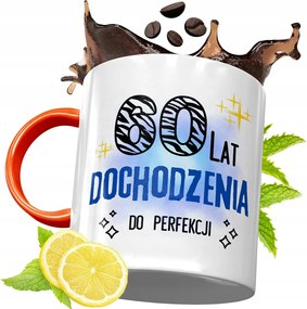 Narancssárga Szülinapi Bögre 60 60STE Ajándék fényképes nyomtatással