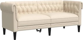 vidaXL 2 személyes vászon Chesterfield kanapé
