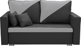 ASTRA2 Kétszemélyes kinyitható kanapé Fekete/ezüst
